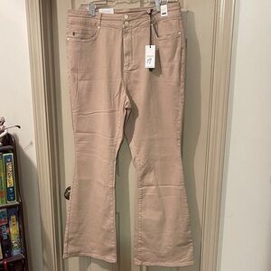 NWT Judy Blue Khaki High Waisted Flare Leg Denim Jeans, 20W